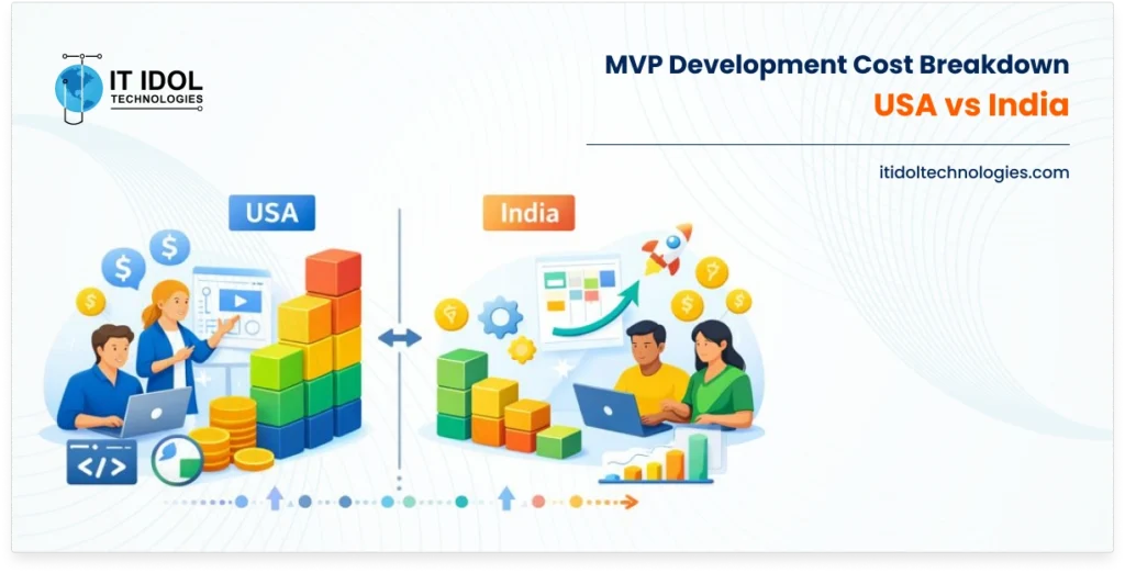 MVP Development Cost Breakdown: USA vs India | IT IDOL Technologies